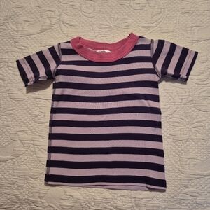 Hanna Andersson pajama top size 90 or 3T purple & pink short sleeve